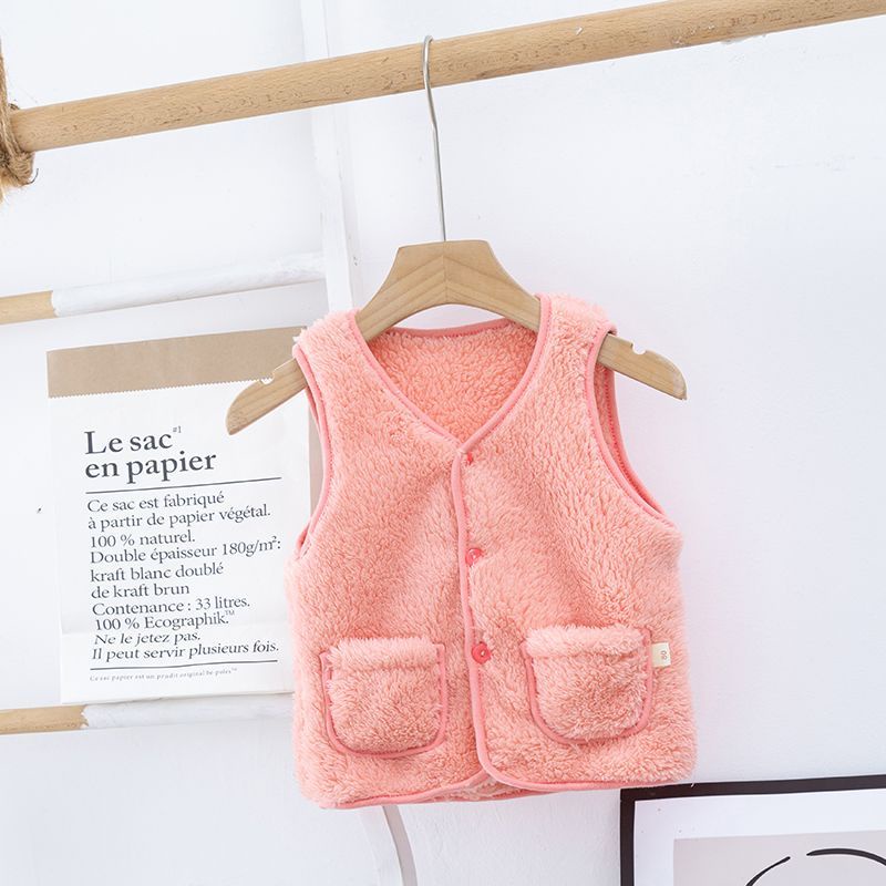 Áo gile lông cừu quảng châu cho bé