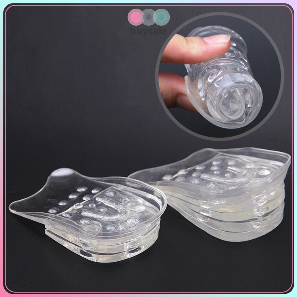 Lót giày tăng chiều cao silicon 3 cm - free size nam nữ - Bộ gồm 10 miếng dùng cho 1 đôi giày - PK02