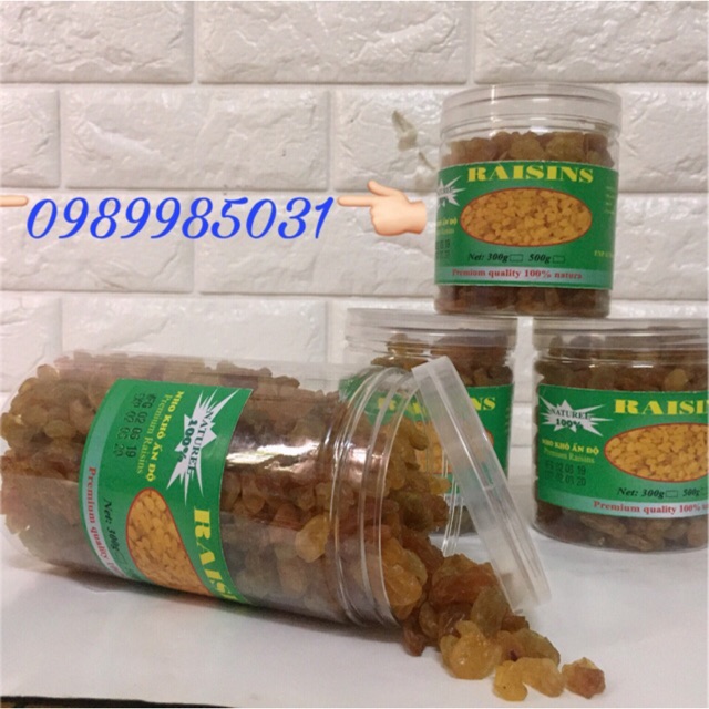 Nho khô vàng Ấn độ 500g