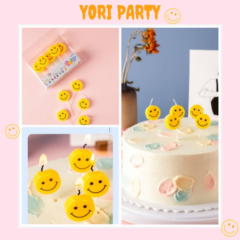 Nến Mặt Cười Cute 1c Trang Trí Bánh Kem - Yori Party