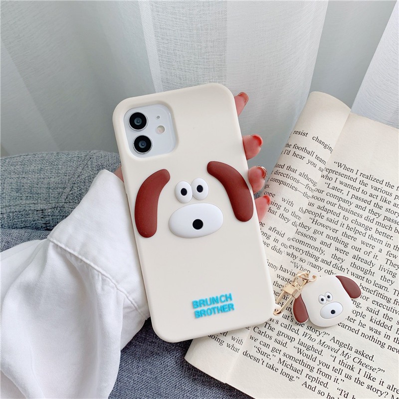 iPhone case iPhone 11 Pro Max / iPhone12 / iPhone X case / iPhone 7 Plus / iPhone 8 / iPhone 6 / iPhone 11 dog pendant anti-drop mobile phone case silicone soft shell