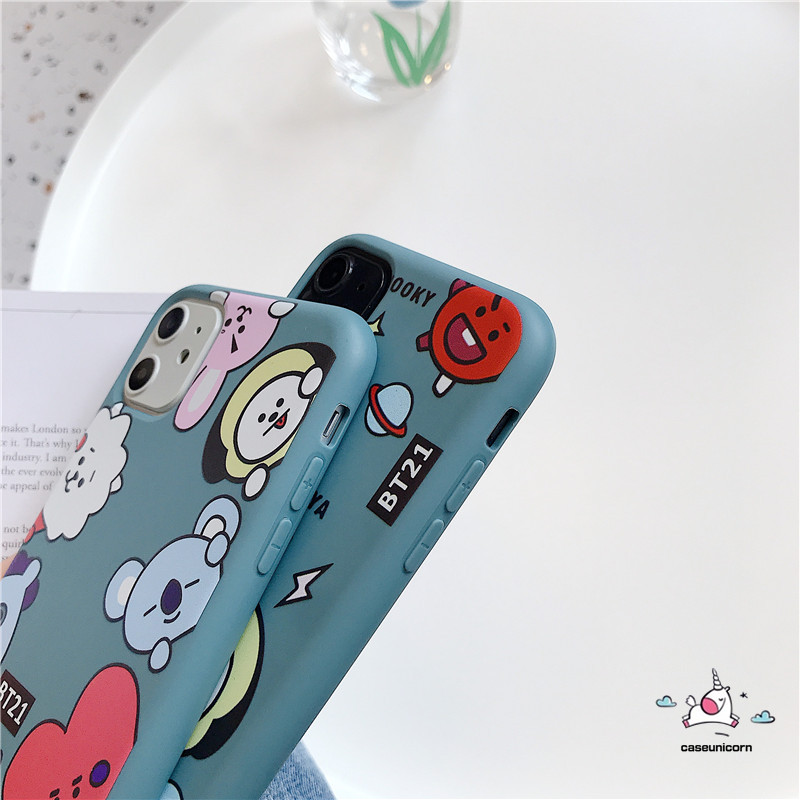 Ốp điện thoại in hình nhân vật BT21 dễ thương cho Iphone 11 Iphone 6 6s 7 8 Plus X Xr Xs Max Se