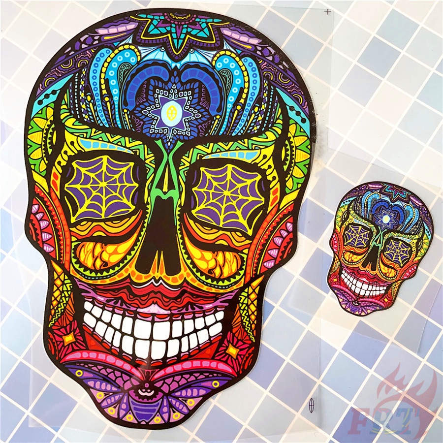 ✪ Sticker Dán Tường Hình Đầu Lâu ✪ 1 Miếng Dán Trang Trí Công Tắc Nhiệt