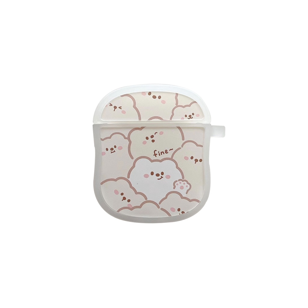 Vỏ Bảo Vệ Hộp Sạc Tai Nghe Airpods 1/2/Pro/3 Họa Tiết Hoạt Hình Thời Trang Kèm Móc Khóa Tiện Dụng