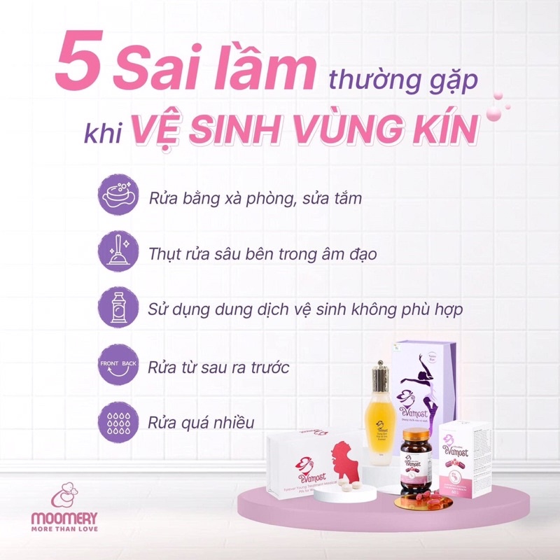 [CHÍNH HÃNG] Evamost - Dung Dịch Vệ Sinh Evamost - Moomery -Nhã Phương-Se Khít,Sạch Khuẩn,Dưỡng Hồng,Thơm Quyến Rũ 120ml
