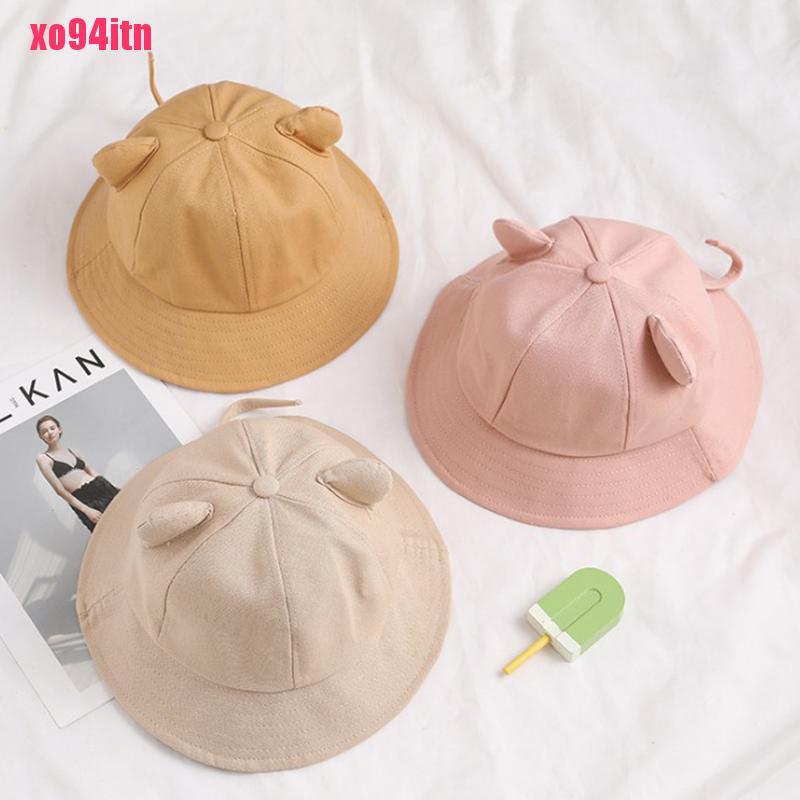 Nón Bucket Che Nắng Phối Tai Mèo Dễ Thương Thời Trang Mùa Hè Cho Bạn Gái