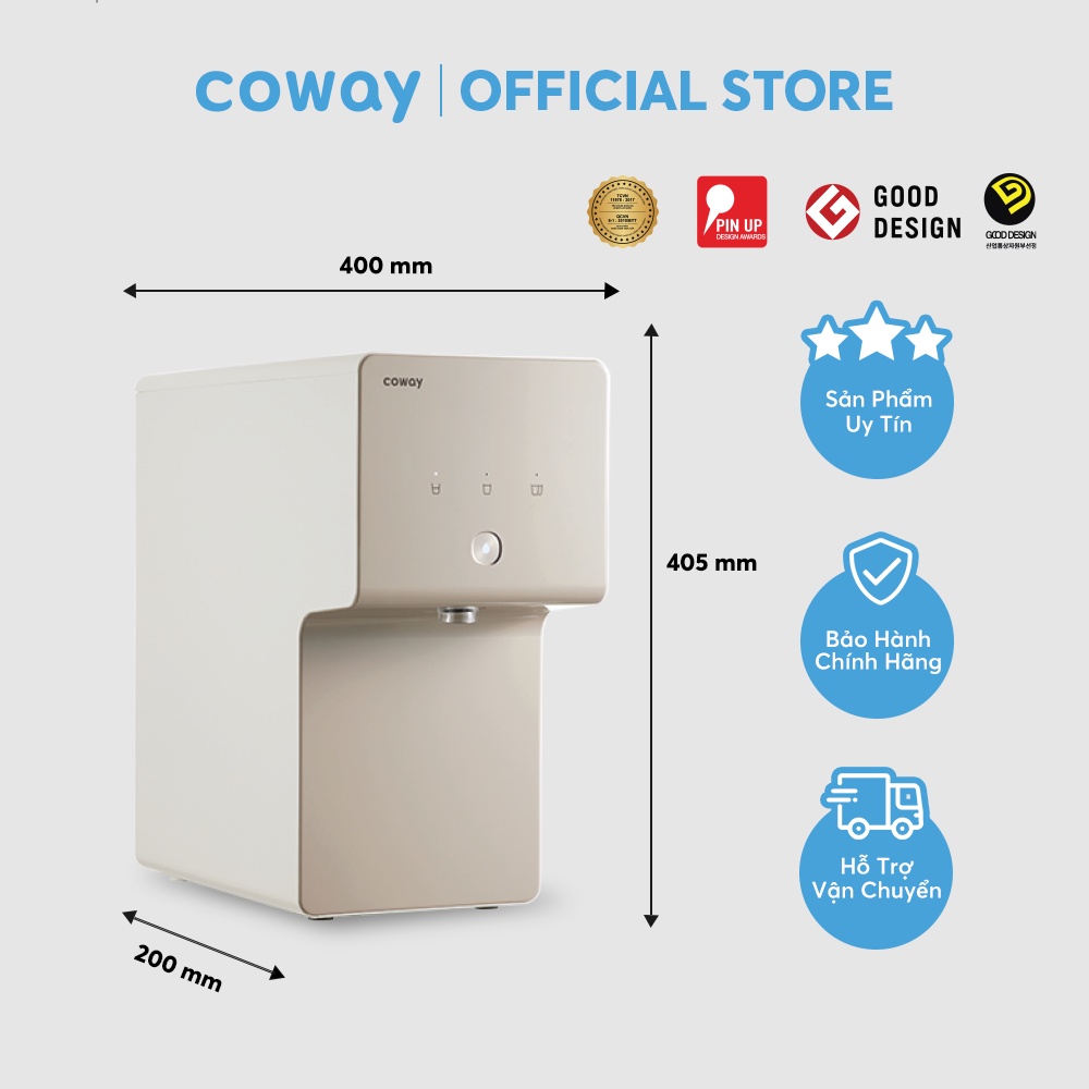 [Mã ELBAU5 giảm 5% đơn 300K] Máy lọc nước Coway Cinnamon P-6320R