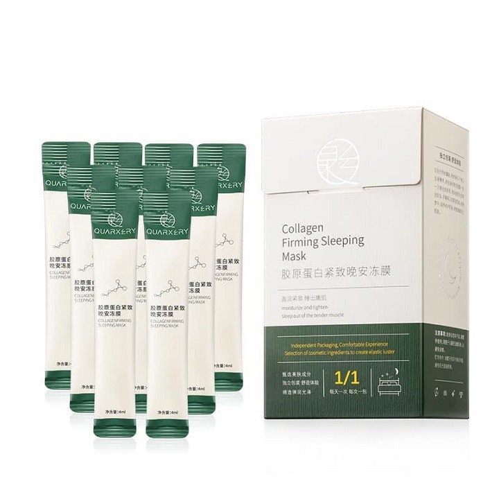 Một Hộp 20 Gói Mặt Nạ Ngủ Thạch Collagen YANJIAYI Nâng Cơ, Căng Bóng, Bổ Sung Collagen Gấp 5 Lần