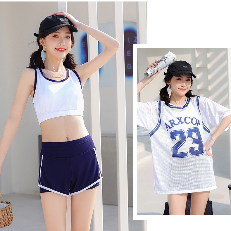 Bộ Đồ Bơi Ba Mảnh Thời Trang Hàn Quốc Gợi Cảm Cho Nữ