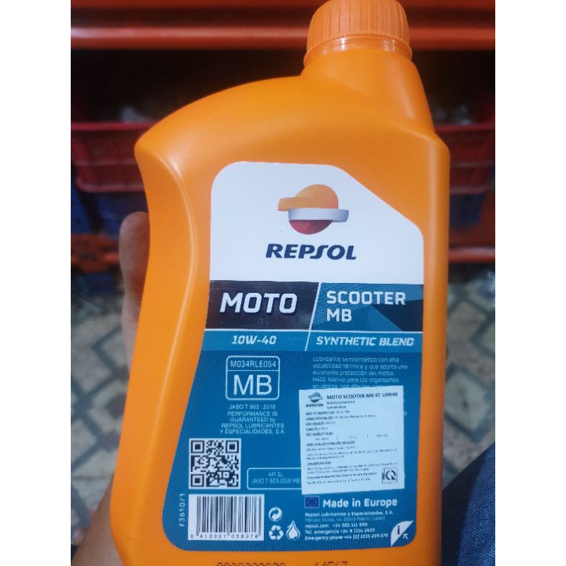 Dầu Nhớt Repsol Moto Scooter MB 4T 10W40- 0.8L