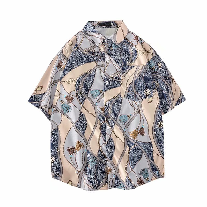 Hawaiian Style Short Sleeve Shirt For Men