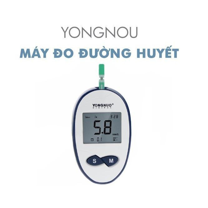 Máy đo đường huyết cao cấp, Máy đo đường huyết Gluco Leader tặng kèm hộp kim chích và que thử an toàn, dễ dàng sử dụng