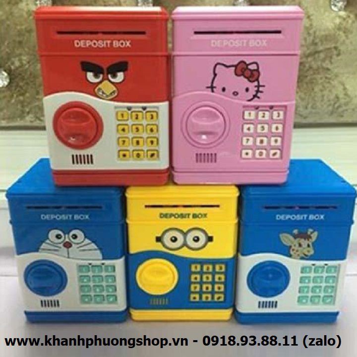 Két sắt mini cho bé mật mã 4 số / két ATM thông minh sử dụng pin / KÉT ATM tiết kiệm tiền cho bé ( giadunggiasi89 )