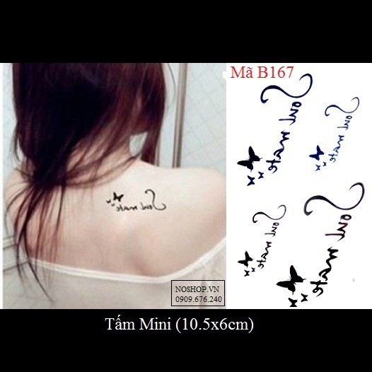 Hình xăm dán chữ B167