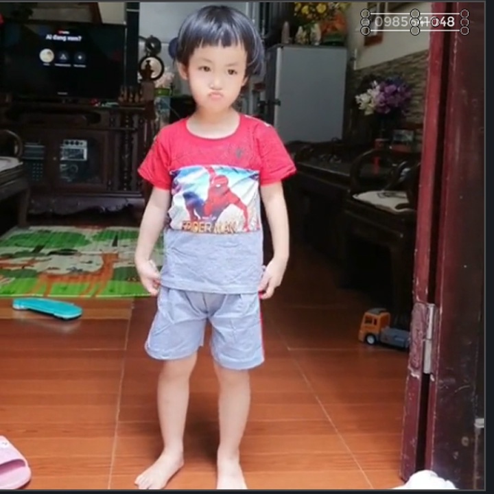 Bộ quần áo cộc tay siêu nhân cho bé