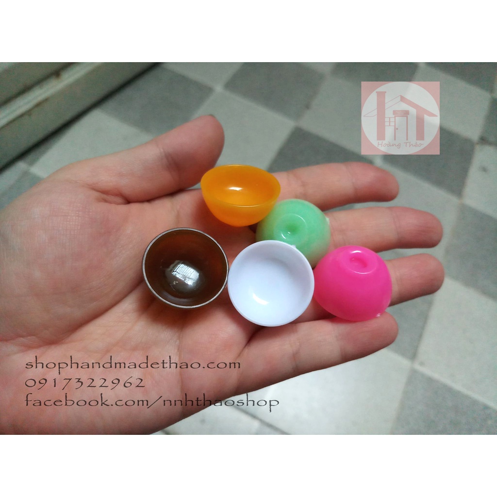 Miniature trang trí mô hình, dollhouse_Tô tròn đủ màu
