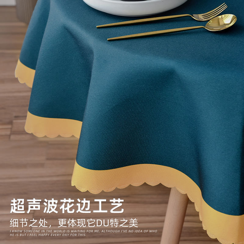 Khăn Trải Bàn Tròn Không Thấm Nước Chống Dầu Sang Trọng