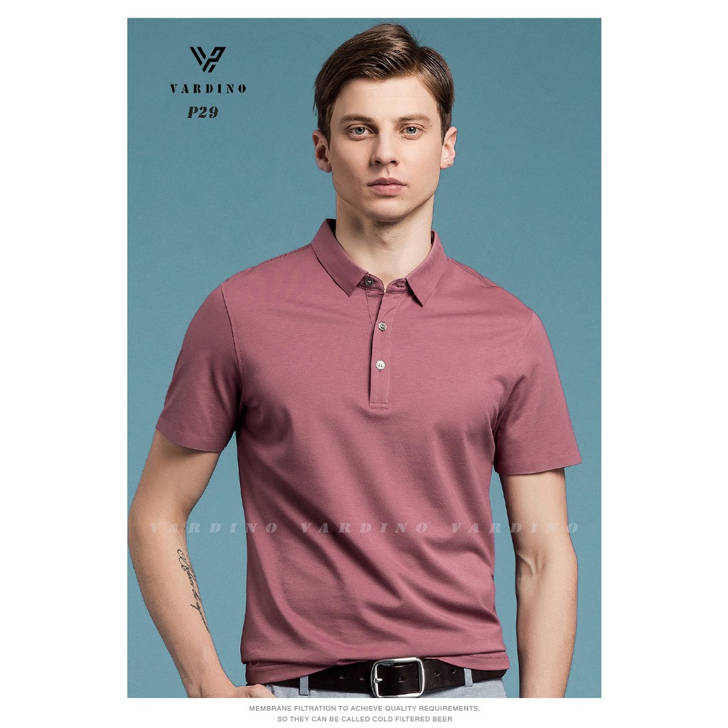 Áo phông, áo thun trơn nam cao cấp polo VARDINO cổ bẻ cotton, không nhăn, không phai thấm hút cao cấp trung niên mới p31 | BigBuy360 - bigbuy360.vn