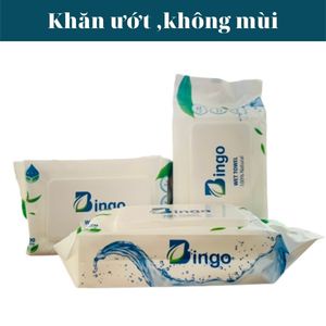 Khăn giấy ướt Bingo  tinh chất trà xanh không mùi, giấy ướt không mùi chính hãng Bingo official