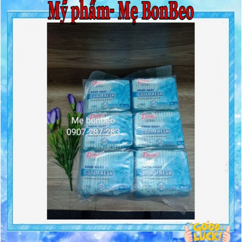 Lốc 6 băng vệ sinh hàng ngày DIANA COOL FRESH 20 miếng
