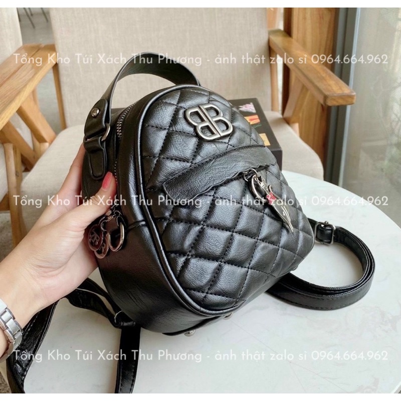 Balo dáng bầu trần ô trám siêu xinh cho nữ (ảnh thật shop chụp)