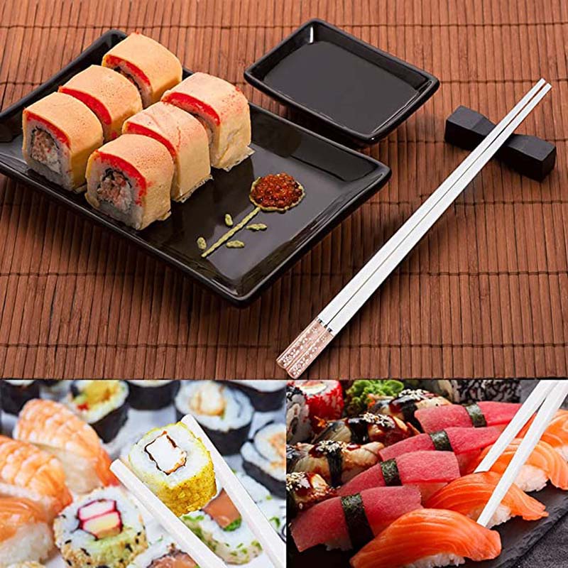 Đũa Hợp Kim Cao Cấp Kháng Khuẩn Chống Trượt In Họa Tiết Hoa Anh Đào Tinh Tế Phong Cách Nhật Bản Tinh Tế Chống Gỉ/Khô Cho Nhà Bếp