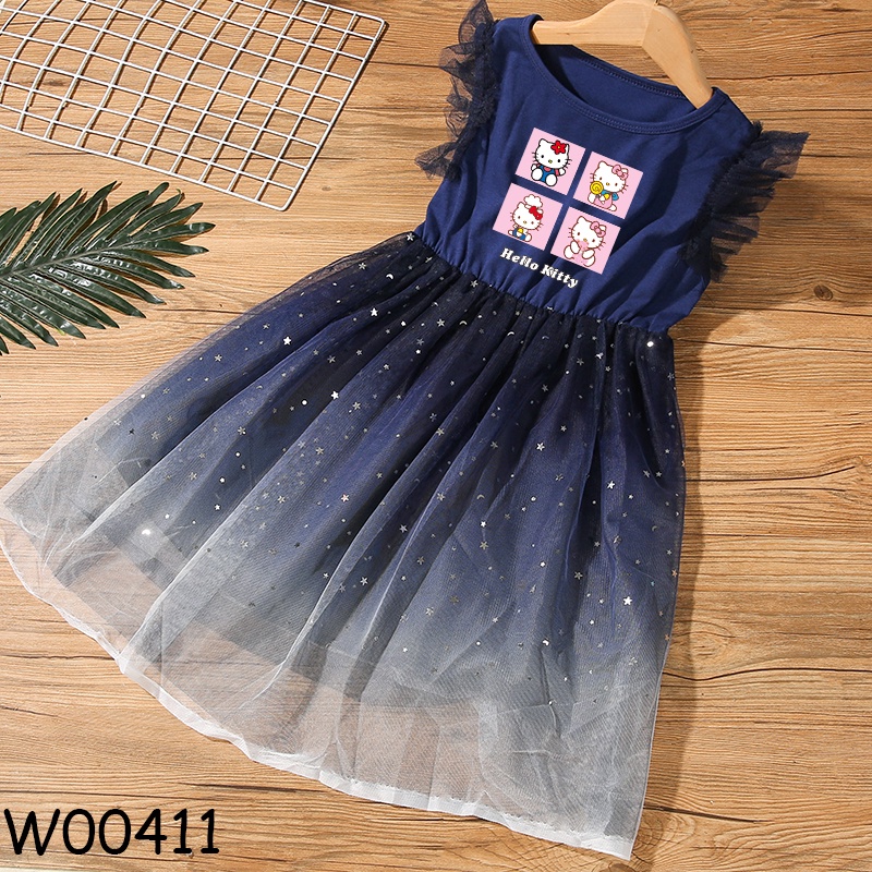 Hello kitty Chân Váy Xòe Kiểu Hoạt Hình Xinh Xắn Đáng Yêu Cho Bé Gái