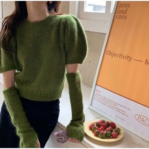 「SSUNIA」🌵Áo Sweater Dệt Kim Dáng Ôm 5 Màu Sắc Lựa Chọn Quyến Rũ Dành Cho Nữ