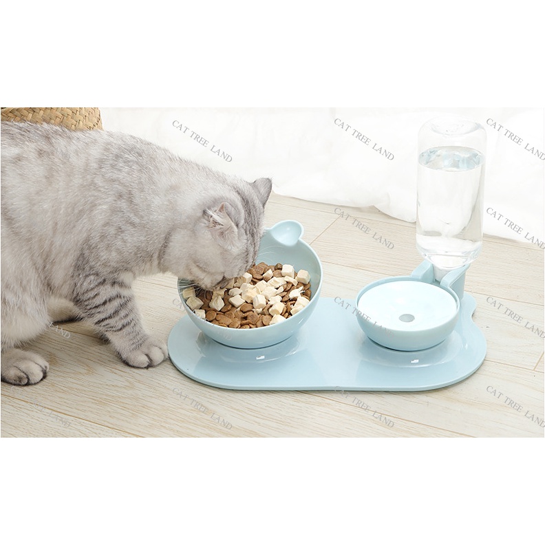 BÁT ĂN CHÓ MÈO VÀ BÌNH NƯỚC TỰ ĐỘNG, CHỐNG LẬT, CHỐNG GÙ BẢO VỆ CỘT SỐNG - KHAY ĐỰNG THỨC ĂN THÚ CƯNG