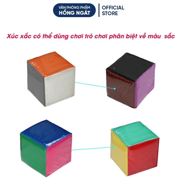 Xúc xắc cài thẻ to 10x10cm đồ dùng giáo cụ dạy học tiếng anh trong hoạt động trò chơi học tập của giáo viên GC10