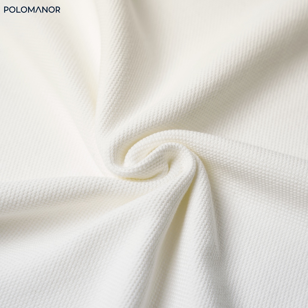 Áo Polo nam có cổ UGO-WHITE vải cá sấu cotton UNI, nam tính, thanh lịch, sang trọng - POLOMANOR