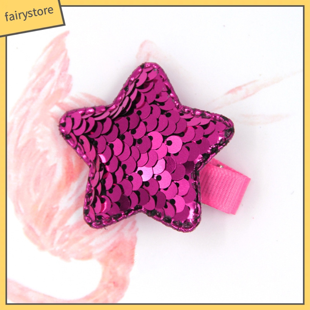 Kẹp Tóc Hình Ngôi Sao Đính Kim Sa Lấp Lánh Cho Bé