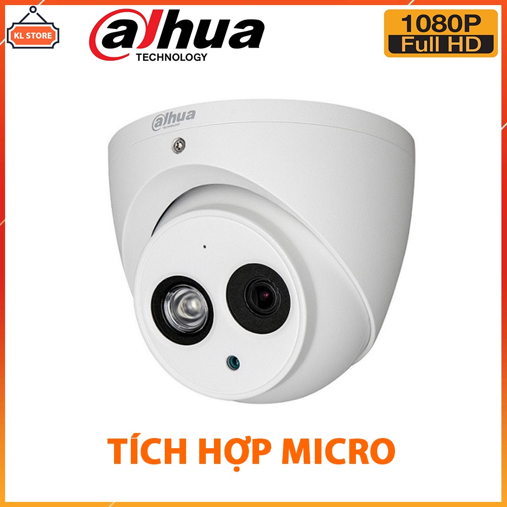 Camera HDCVI 2MP Dahua DH-HAC-HDW1200EMP-A-S4 có sẵn micro - Dahua DH-HAC-HDW1200EMP-A-S4