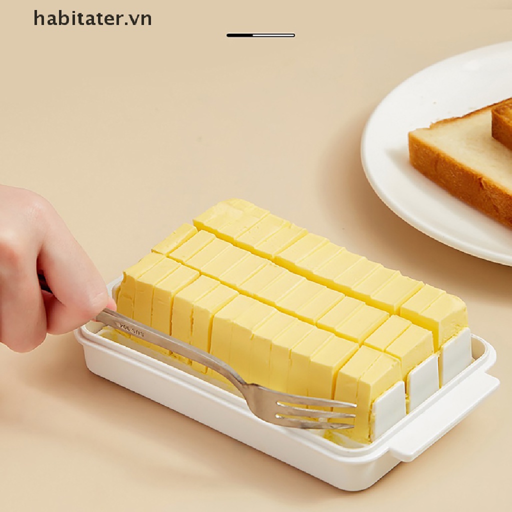 Khay Đựng Bơ / Phô Mai Trong Suốt Có Nắp Đậy Tiện Dụng Cho Nhà Bếp