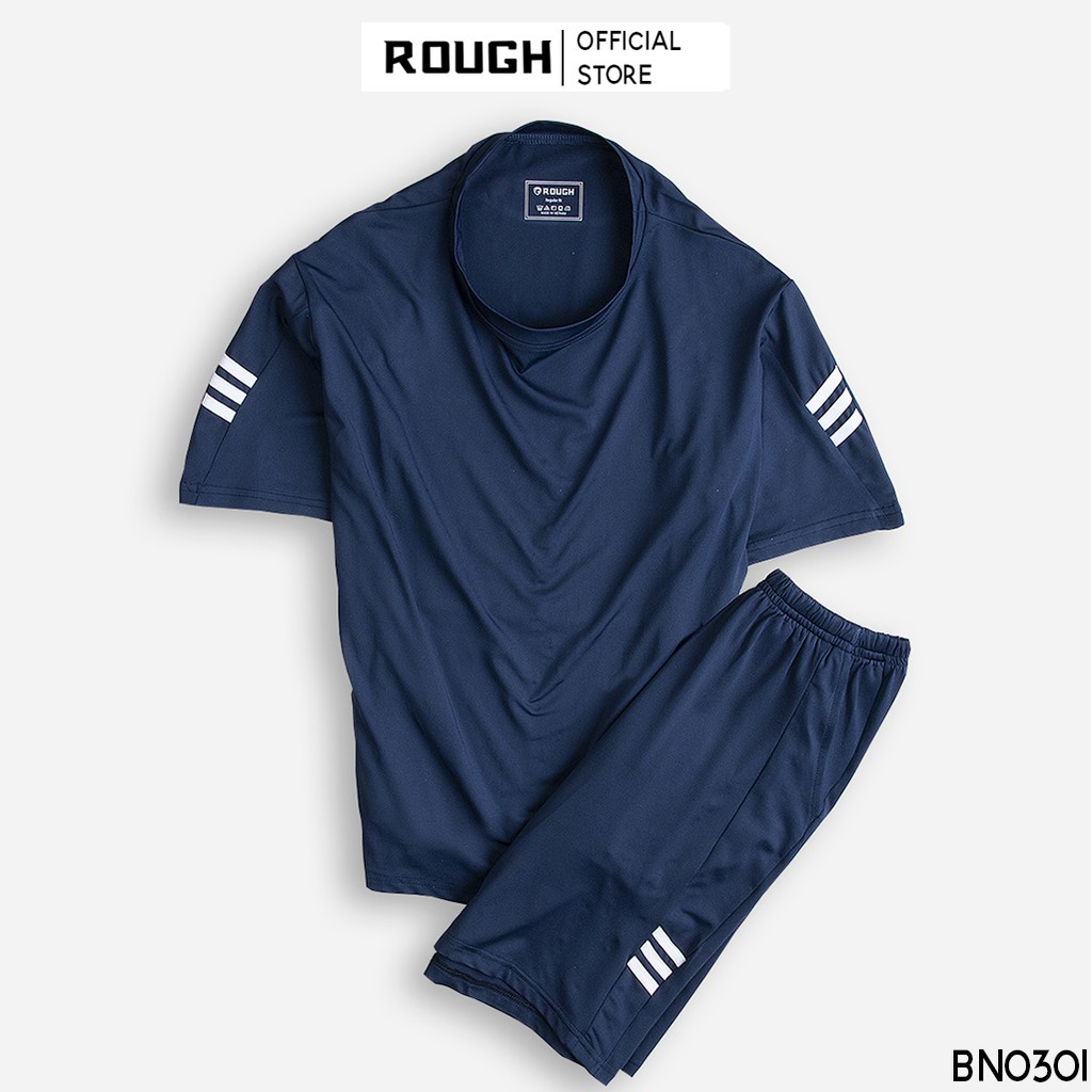 Bộ Thể Thao Nam Cộc Tay ROUGH CoolFit Chất Thun Tencel Cao Cấp