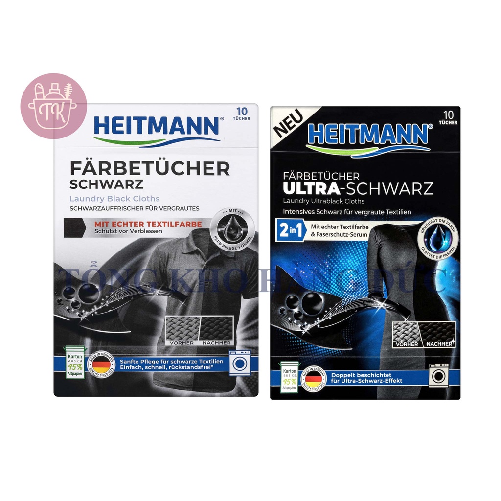 Giấy nhuộm đen quần áo Heitmann Wasche Schwarz Tucher hàng Đức