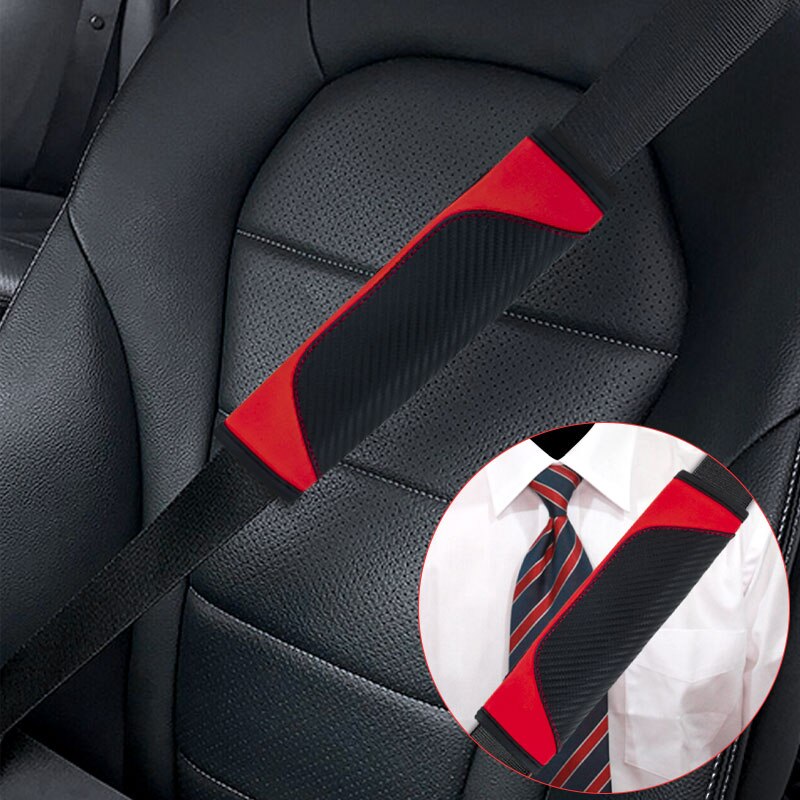 Đệm đai an toàn SEAMETAL da sợi carbon bảo vệ đa năng trang trí nội thất xe hơi nhiều loại tùy chọn