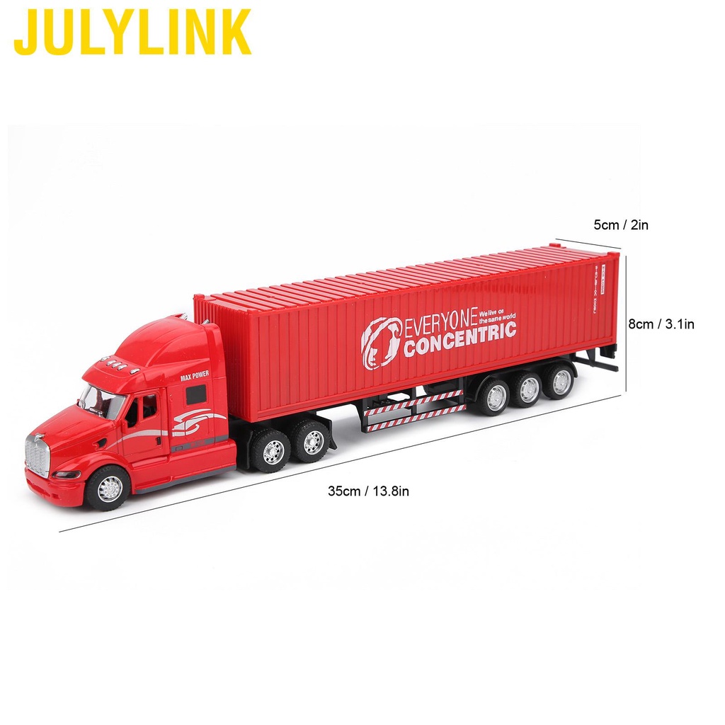 Mô hình xe container đồ chơi có đèn và nhạc cho bé