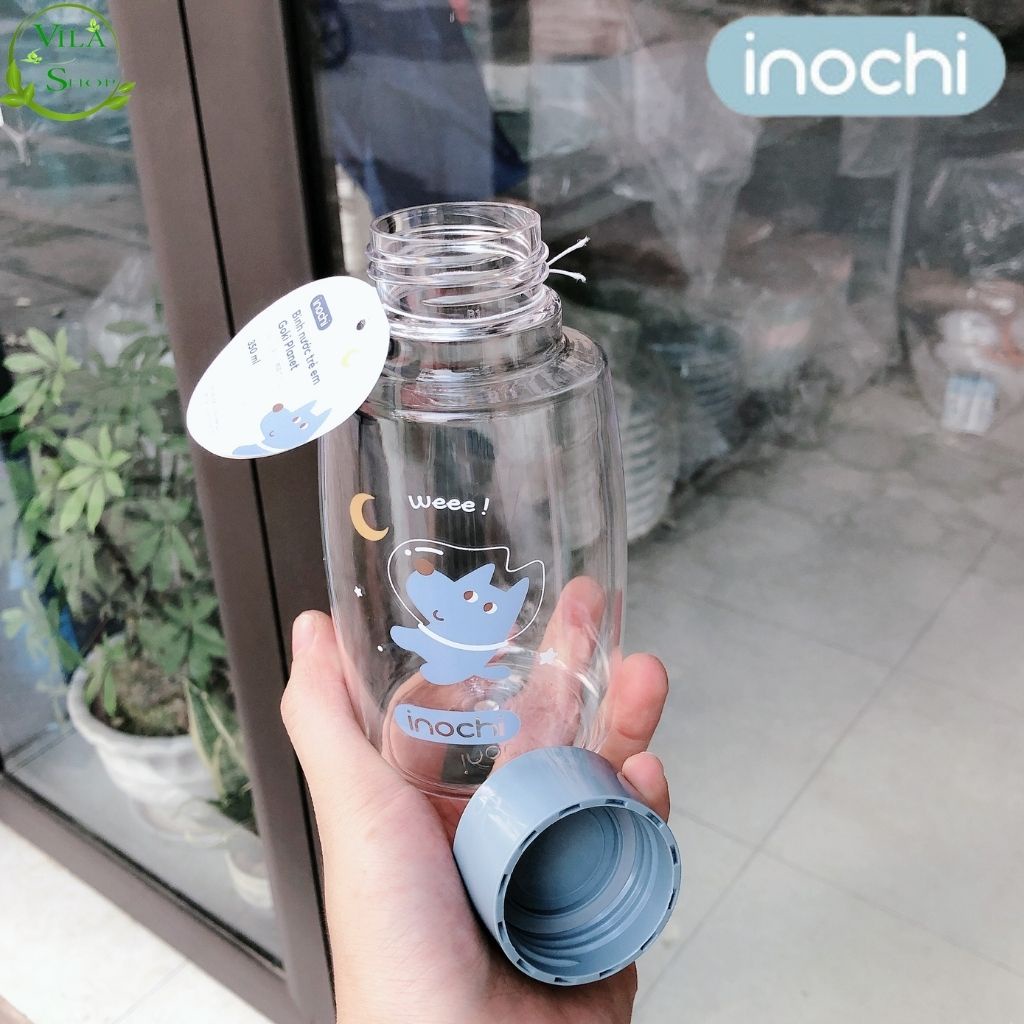 Bình Nước Cho Bé, Bình Nước Chịu Nhiệt Goki PLANET 350ml Chính Hãng Inochi