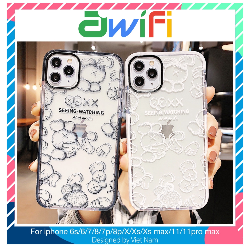 Ốp lưng iphone Seeing/Kaws cạnh 5/5s/6/6plus/6s/6splus/7/7plus/8/8plus/x/xr/xs/11/12/pro/max/plus/promax - Awifi G6-2