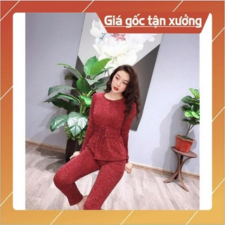 (RẺ VÔ ĐỊCH)Set bộ nữ áo dài tay kèm quần len tiêu xuất Nhật siêu hot phong cáchTM03