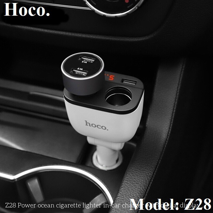 Tẩu sạc nhanh xe hơi 2 tẩu sạc 2 cổng Usb Power Ocean