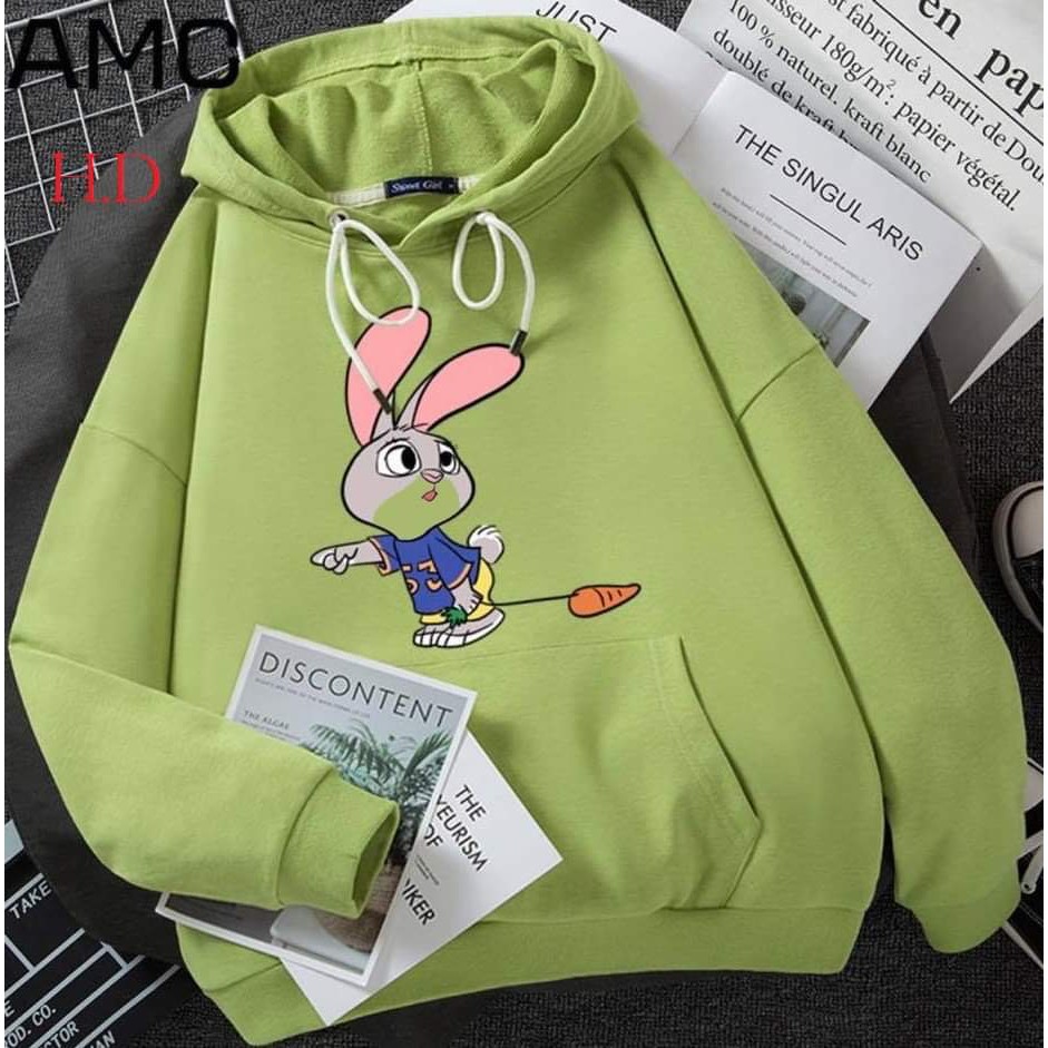 [FREESHIP ĐƠN TỪ 50K] Áo hoodie thỏ áo xanh HARI1120