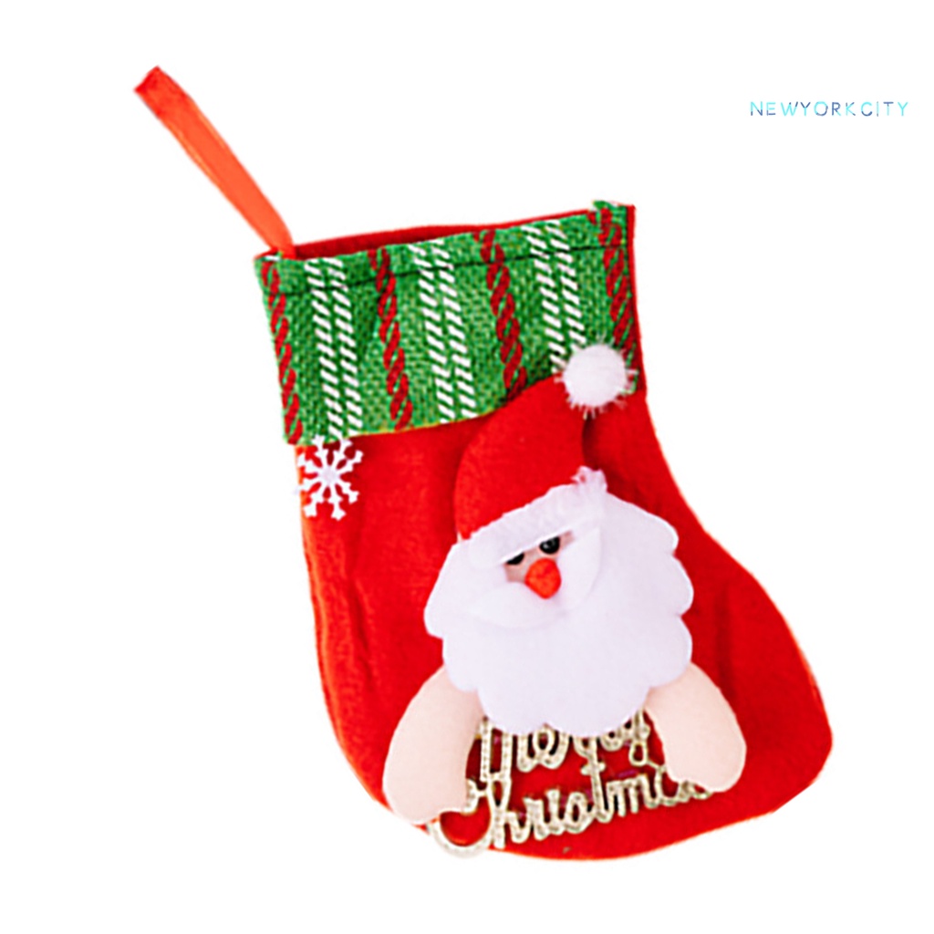 Vớ Treo Trang Trí Giáng Sinh Hình Ông Già Noel Tuần Lộc Dễ Thương