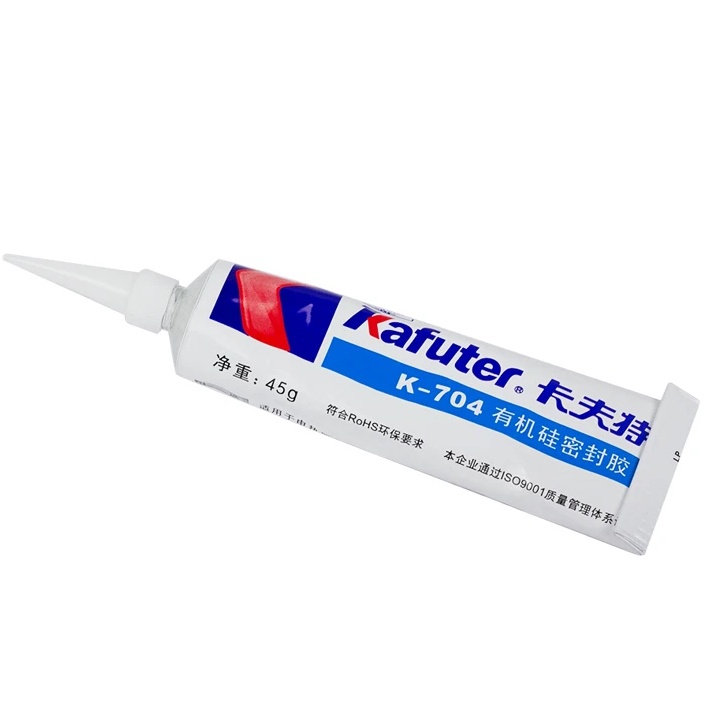 Keo chống thấm nước Kafuter K-704, keo Silicone dán cách nhiệt độ cao chuyên dụng cho các mạch điện, ống nước, cáp điện