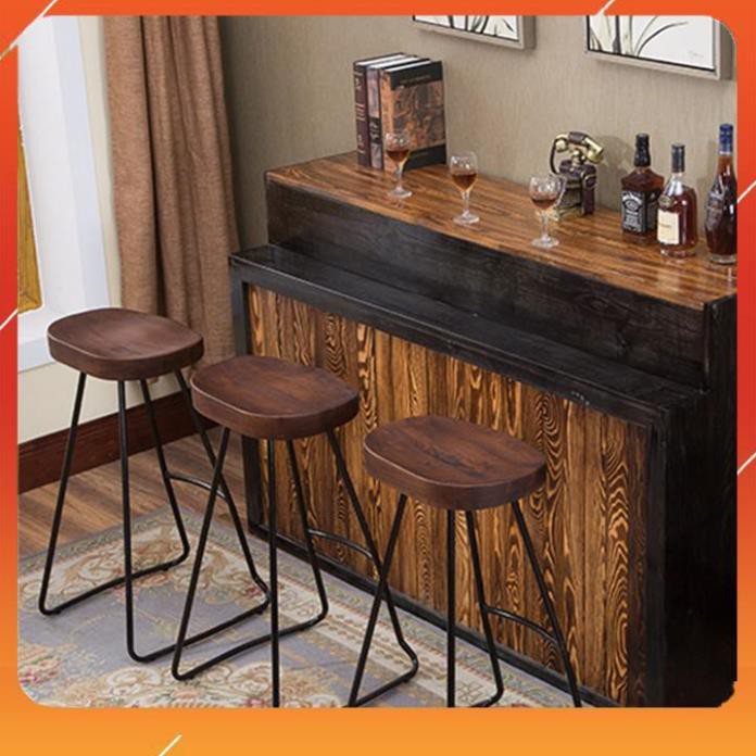 ghế quầy bar chân sắt, mặt gỗ-phòng trà-cafe-phòng khách-trang trí-quà tặng- đô decor-nhập khẩu hàng chuẩn, đẹp