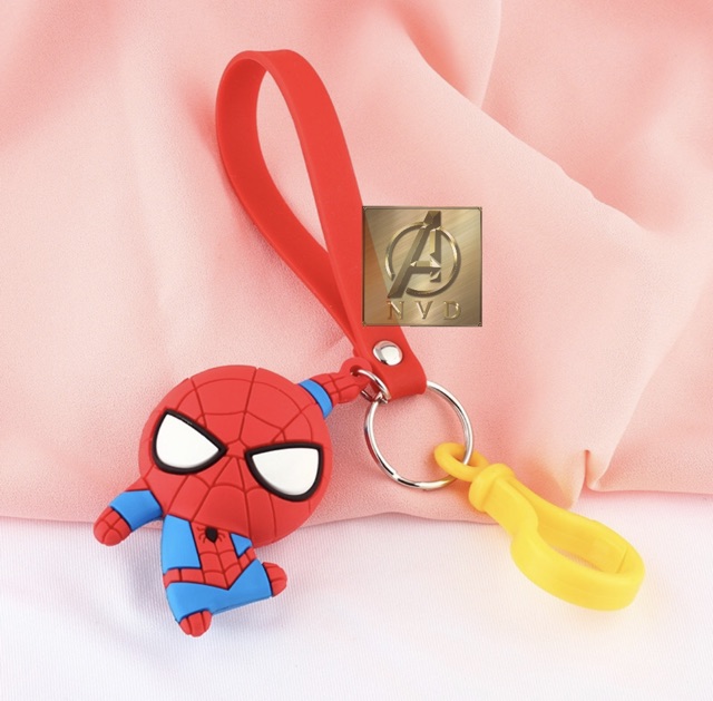 Móc khoá Marvel Chibi Spiderman vs Ironman cao cấp