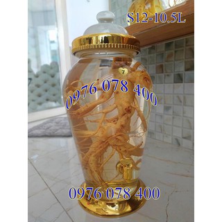 Bình ngâm rượu hàn quốc 10.5 lít có vòi , bình thuỷ tinh yongcheon, bhq-s12v