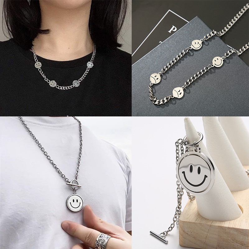 Dây chuyền hình mặt cười đơn giản cho nữ