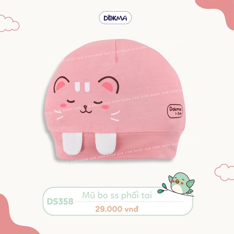 Mũ sơ sinh Dokma bo tròn cho bé (0-3m)